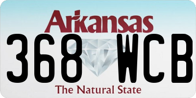 AR license plate 368WCB