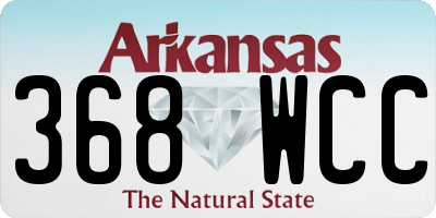 AR license plate 368WCC