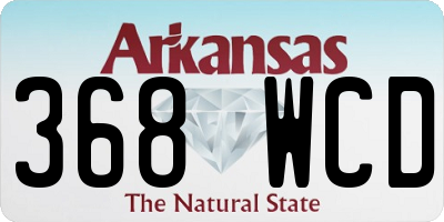 AR license plate 368WCD