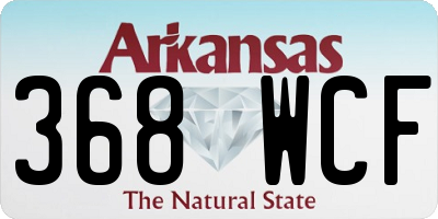 AR license plate 368WCF