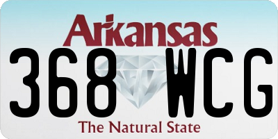 AR license plate 368WCG