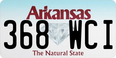 AR license plate 368WCI