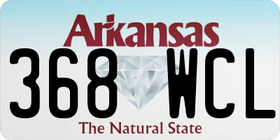 AR license plate 368WCL
