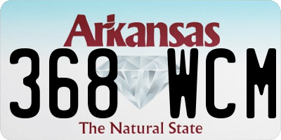 AR license plate 368WCM