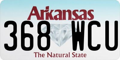 AR license plate 368WCU