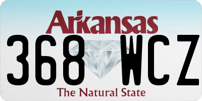 AR license plate 368WCZ