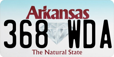 AR license plate 368WDA