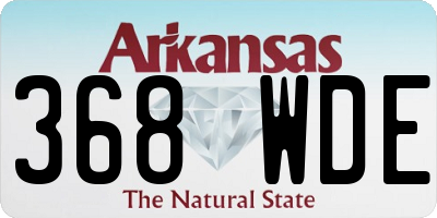 AR license plate 368WDE
