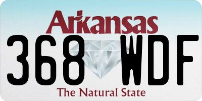 AR license plate 368WDF