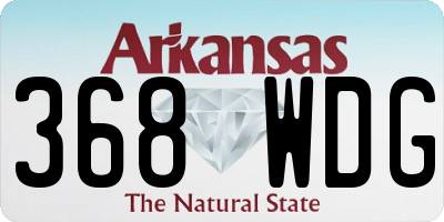 AR license plate 368WDG