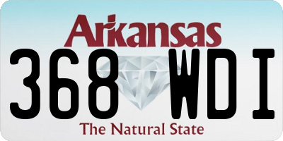 AR license plate 368WDI