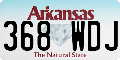AR license plate 368WDJ