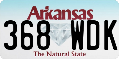 AR license plate 368WDK