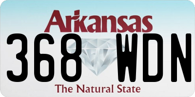 AR license plate 368WDN