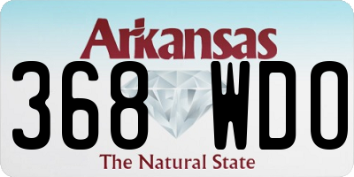 AR license plate 368WDO