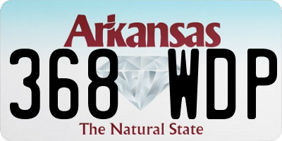 AR license plate 368WDP