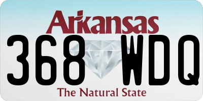 AR license plate 368WDQ