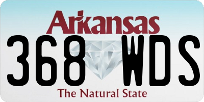 AR license plate 368WDS