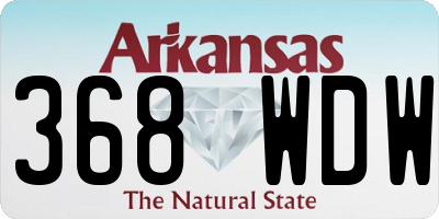 AR license plate 368WDW