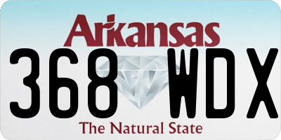 AR license plate 368WDX
