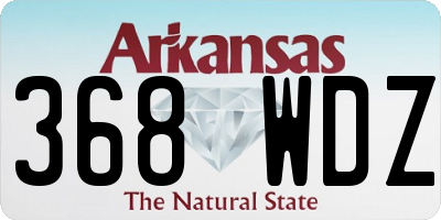 AR license plate 368WDZ