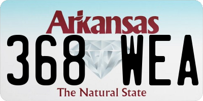 AR license plate 368WEA