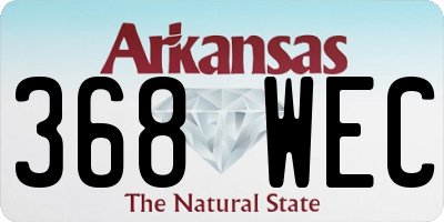 AR license plate 368WEC