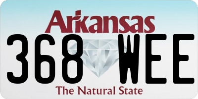 AR license plate 368WEE
