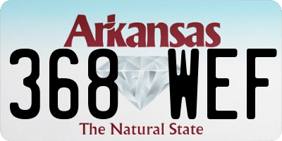 AR license plate 368WEF