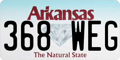 AR license plate 368WEG