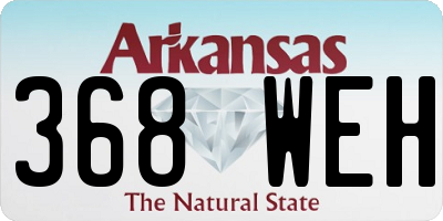 AR license plate 368WEH