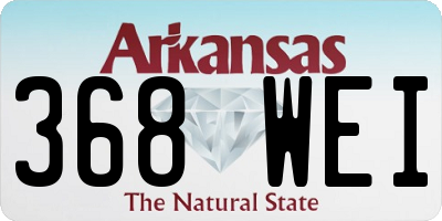 AR license plate 368WEI