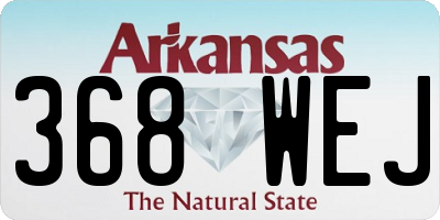 AR license plate 368WEJ
