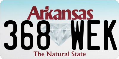 AR license plate 368WEK
