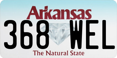 AR license plate 368WEL