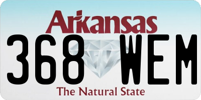 AR license plate 368WEM