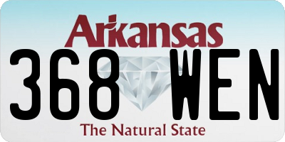 AR license plate 368WEN