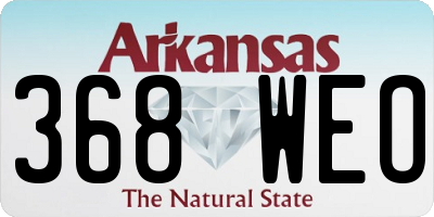 AR license plate 368WEO