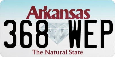 AR license plate 368WEP