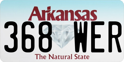 AR license plate 368WER