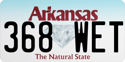 AR license plate 368WET