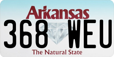 AR license plate 368WEU