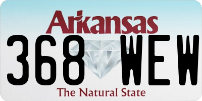 AR license plate 368WEW