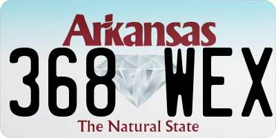 AR license plate 368WEX