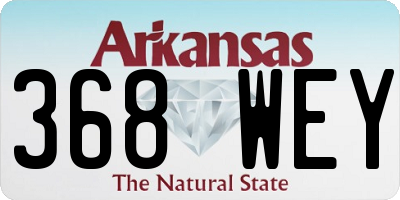 AR license plate 368WEY