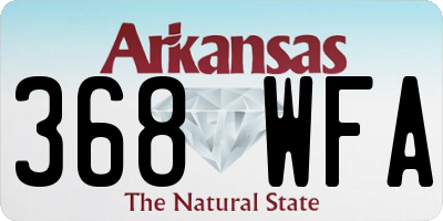 AR license plate 368WFA
