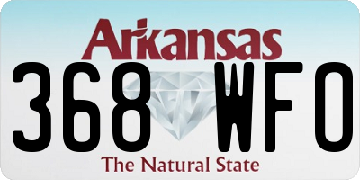 AR license plate 368WFO