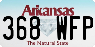 AR license plate 368WFP