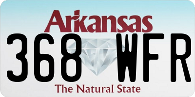 AR license plate 368WFR