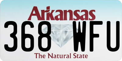 AR license plate 368WFU